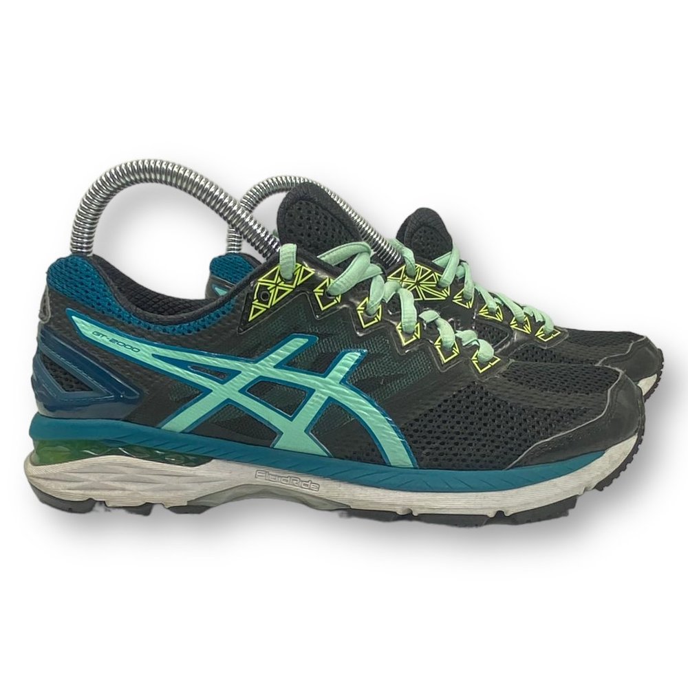 Asics Womens Gt 2000 T656n Black Running Shoes Sneakers Size